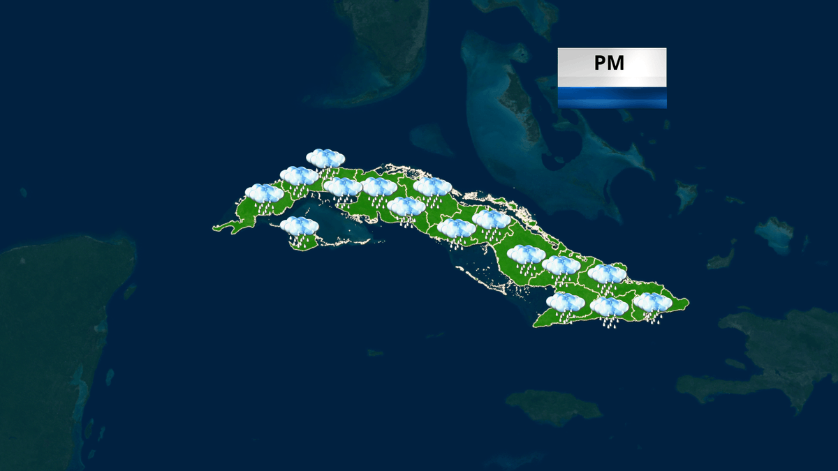 cnp_insmet_cuba's tweet photo. Pronóstico para el 28-08-2023
 nublados, lluvias y tormentas eléctricas en gran parte del país.  
🌡️ mínimas 22 y 25 ° C
🌡️ máximas 29 y 32 ° C occid, entre 31 y 34° C el resto del país. 
#ElTiempoEnCuba @InsmetC
https://t.co/bs7c5POjAt https://t.co/EFIwJJkdaz