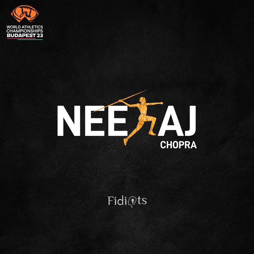 FidiotsMedia's tweet photo. 🥇An Iconic Moment: Huge congratulations to Neeraj Chopra for securing the gold medal at the
#WorldAthleticsChampionship 2023 in #Budapest with a phenomenal #javelinthrow of 88.77 meters!
Let's celebrate this historic achievement!
#NeerajChopra #GoldMedal
#WorldAthletics https://t.co/utCnvyue5Y