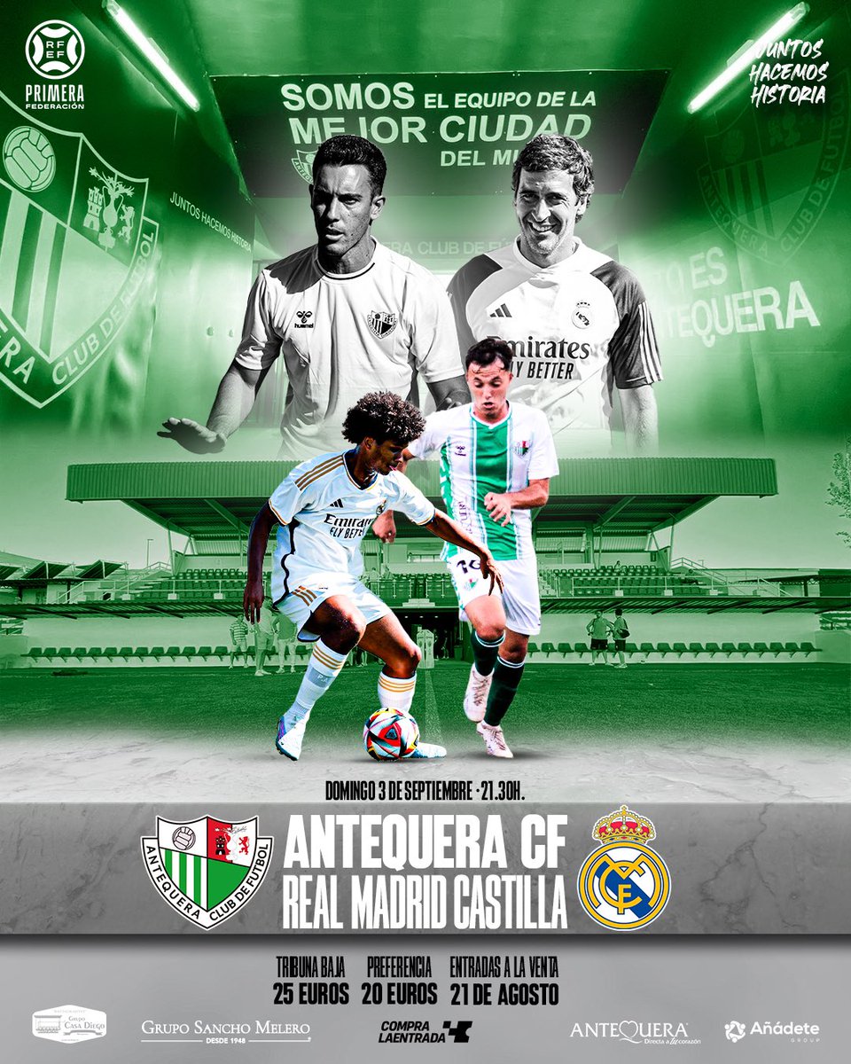 AntequeraCF's tweet photo. ⏳ 𝗤𝘂𝗲𝗱𝗮𝗻 𝟳 𝗱í𝗮𝘀.

#JuntosHacemosHistoria ⚪️🟢 https://t.co/4lghrjN290