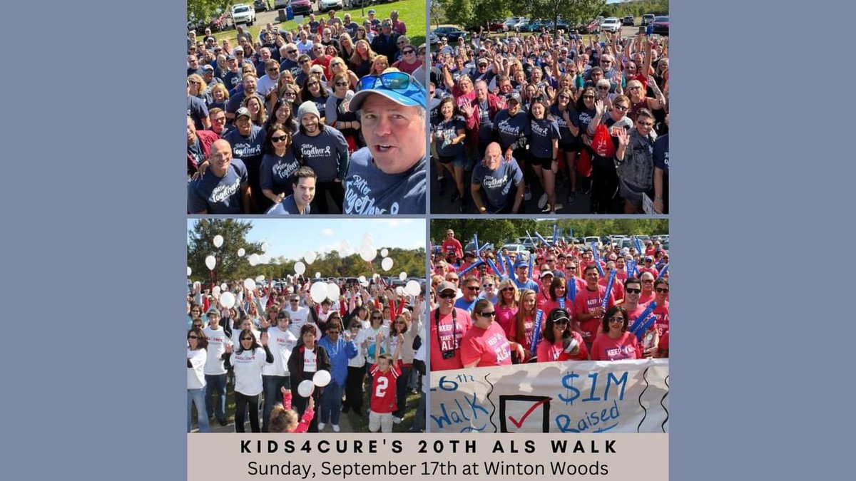 Coming up soon.  Kids4cure’s 20th Walk to Defeat ALS.  We are still walking for &amp; with our Mom <a href="/LorrisPodcast/">I’m Dying To Tell You Podcast with Lorri Carey</a> .  We hope you will join us on September 17th.  
Walk Day Details here:
fb.me/e/16x7PwA7D?mi…
To join/support go here:  secure.alsohio.org/goto/Kids4Cure