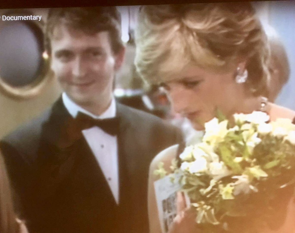 Me and Diana in my younger years on ITV3 earlier tonight. That is not a stalker stare- I am passing on a psychic message. #diana #herfavouritepsychic #clintonbaptiste