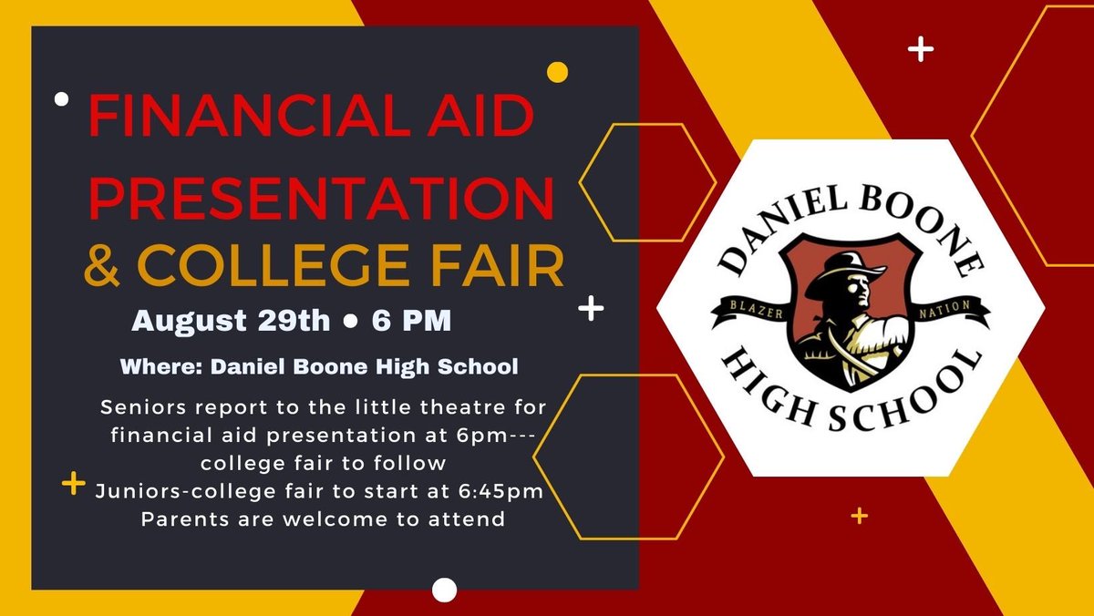 Attention Juniors and Seniors:  Just a reminder about our College Fair this Tuesday evening.