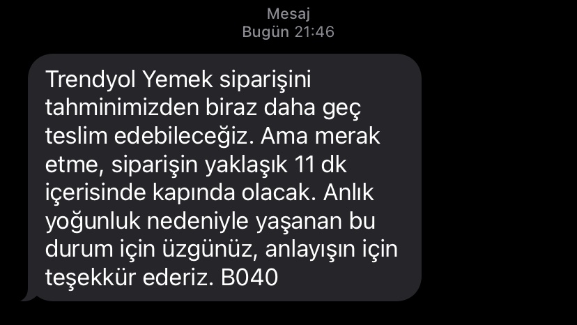 Nur0Sah's tweet photo. Kardeşim bekleriz, açlıktan ölmedik ya hsjdkf @TrendyolYemek https://t.co/hGhaTBDq86
