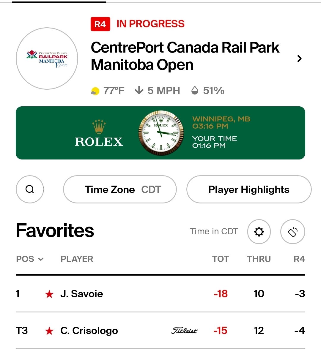 vancouvergolf's tweet photo. Exciting Sunday @PGATOURCanada @ManitobaOpen !!
Awesome to see
@joeysavoie_ ๐จ๐ฆ @ChrisCrisologo ๐จ๐ฆ
playing so well!
Played w/ Joey @GolfCanada Media Day @BearMountain & been a big fan since.
Proud to see Chris, our @VanGolfTour player & #VanOpen runner-up last week in the hunt! https://t.co/WzuWu9YUaw