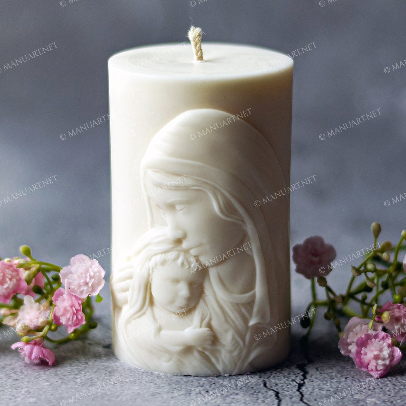 Jesus Virgin Pillar Candle Molds Silicone 3D Soap Candle Molds for Candle  Making