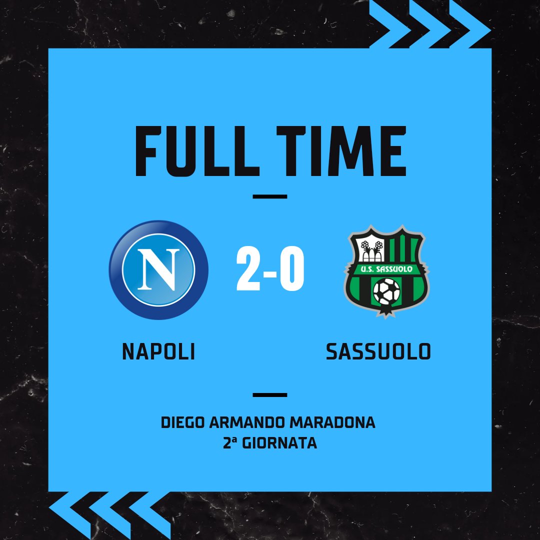 PianetaN's tweet photo. 🔚 Finisce qui, il Napoli batte il Sassuolo 2-0!
⚽ Decisive le reti di Osimhen (R) e Di Lorenzo
#pianetanapoli
#sscnapoli
#NapSas https://t.co/os0iUnCWgS