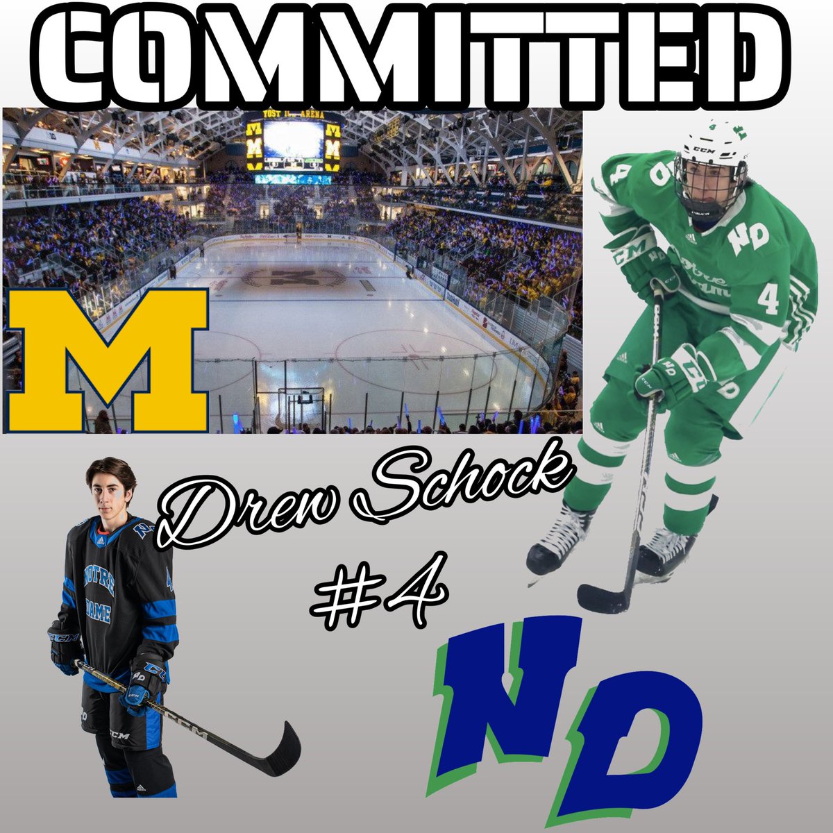 Notre Dame Academy Hockey (@ndatritonhockey) on Twitter photo Congratulations to Drew Schock! Drew has committed to play his college hockey at Michigan!
Drew becomes the 18th D1 commitment from our program.
<a href="/NDATritonSports/">Notre Dame Academy Athletics - Green Bay, WI</a> <a href="/ScottVenci/">Scott Venci</a> <a href="/dougritchay/">Doug Ritchay</a> <a href="/WFRVSports/">WFRV Local 5 Sports</a> <a href="/WiPrepHockey/">WisconsinPrepHockey</a> Congratulations to Drew Schock! Drew has committed to play his college hockey at Michigan!
Drew becomes the 18th D1 commitment from our program.
<a href="/NDATritonSports/">Notre Dame Academy Athletics - Green Bay, WI</a> <a href="/ScottVenci/">Scott Venci</a> <a href="/dougritchay/">Doug Ritchay</a> <a href="/WFRVSports/">WFRV Local 5 Sports</a> <a href="/WiPrepHockey/">WisconsinPrepHockey</a>