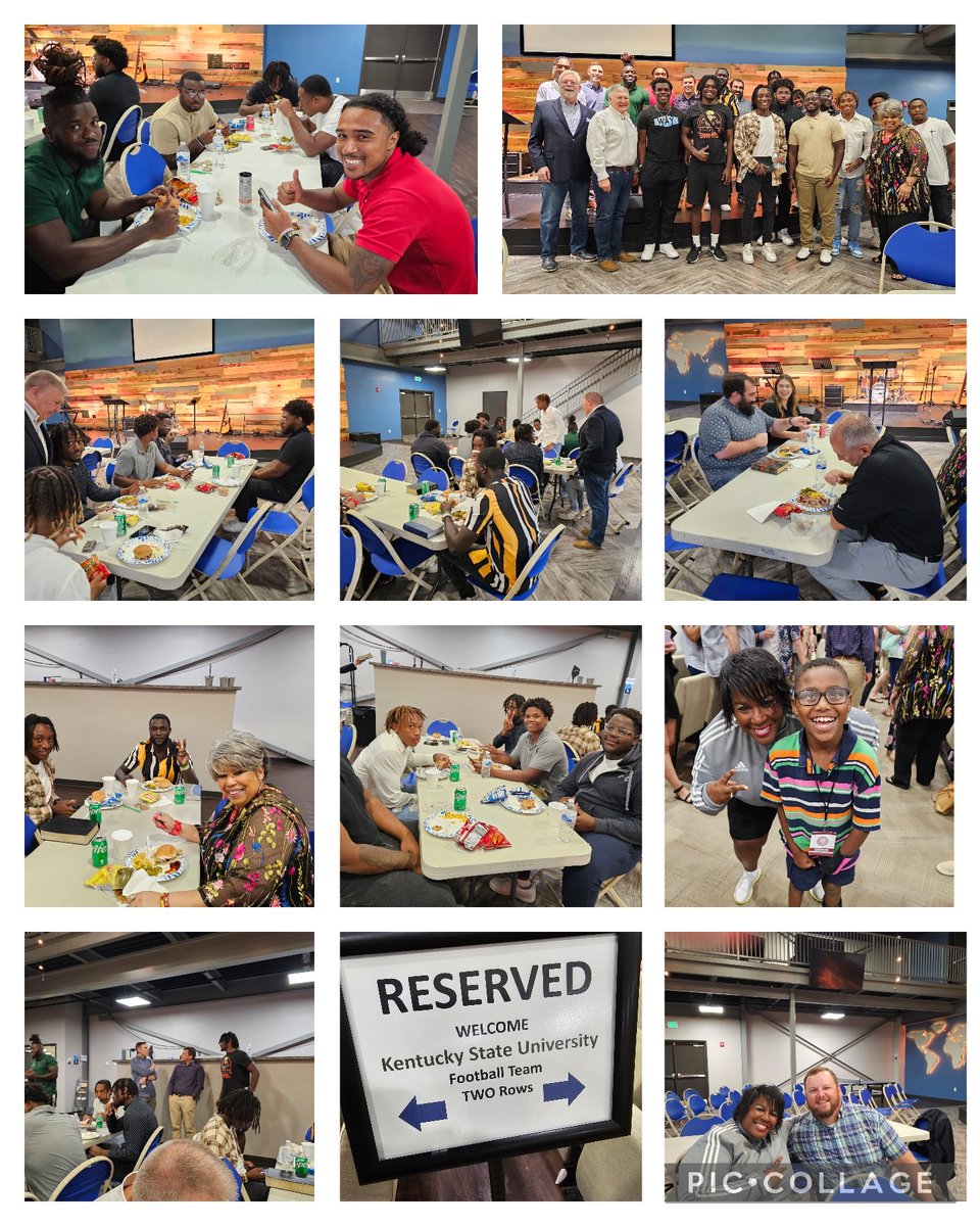 #FellowshipofChristianAthletes Awesome Sunday with #KentuckyStateUniversityFootballFCA🏈 Thank you #BuckrunBaptistChurch for feeding these young men and Coaches! <a href="/centralkyfca/">Central Kentucky FCA</a>