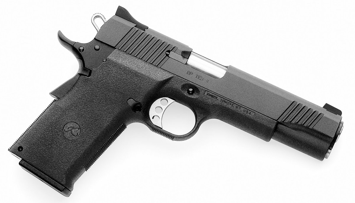 ItsAlabamaMan's tweet photo. @GarandThumb1 My favorite 1911 I've owned has to be the Kimber BP Ten II  it's a monstrosity of steel and polymer but had 13+1 on tap picked it up in 2005.

A lot of  die hard 1911 folks hated how cheap it looked but it still performed as a Kimber should and for $550 was a good deal. https://t.co/cKpodxHtxQ