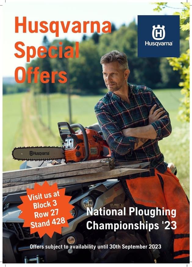 Check out the <a href="/Husqvarna_IRL/">Husqvarna Ireland</a> #SpecialOffers for the #Ploughing Championships 2023.  Just click on the link below.....
paperturn-view.com/?pid=MzQ347812
Offers subject to availability until 30th September.  #ploughing23 #Husqvarna #ploughingchampionships