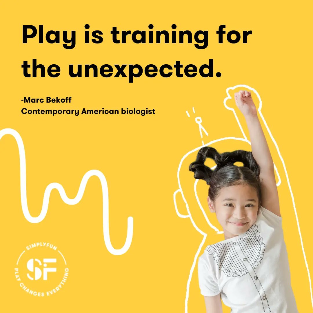SimplyFun's tweet image. "Play is training for the unexpected." #SimplyFun #SimplyFunGames #gamesroom #PlaytoLearn

-Marc Bekoff
Contemporary American biologist