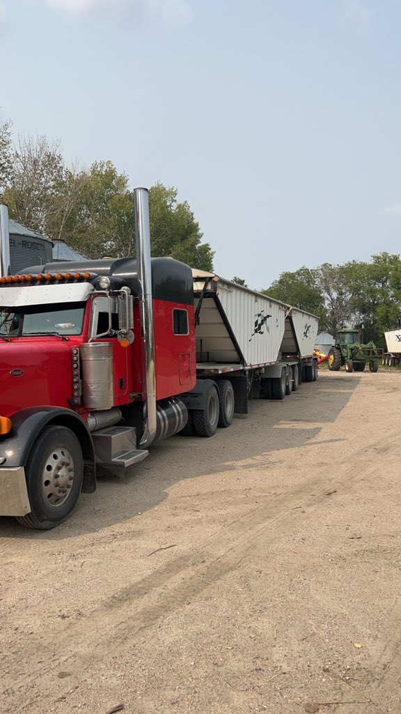 Just a quick engine  oil cooler change a few coolant flush’s and we back hauling off the field