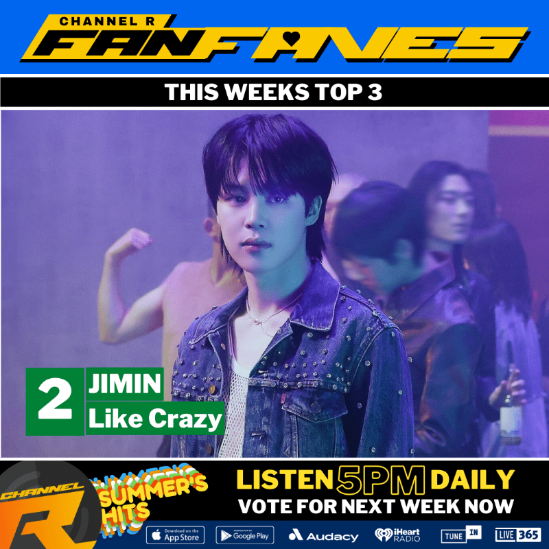 channelrradio's tweet photo. 👍'Love Me Again' by #V is the #1 Fan Fave Of The Week for a 2nd week on #ChannelRFanFaves!

It will continue to play 3X daily ALL week.

#Jimin was #2 &amp; #Halsey + #SUGA #3, unchanged from last week.

Voting is now OPEN for next week on our website &amp; app: https://t.co/toJFlQebP4