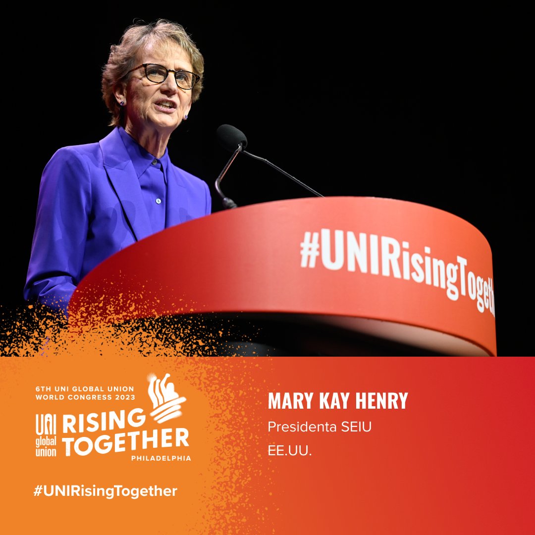 "¡Queremos y tendremos sindicatos para todxs! dijo la presidenta de <a href="/SEIU/">SEIU</a>, <a href="/MaryKayHenry/">Mary Kay Henry</a>, en la apertura del Congreso de UNI-  #UNIRisingTogether