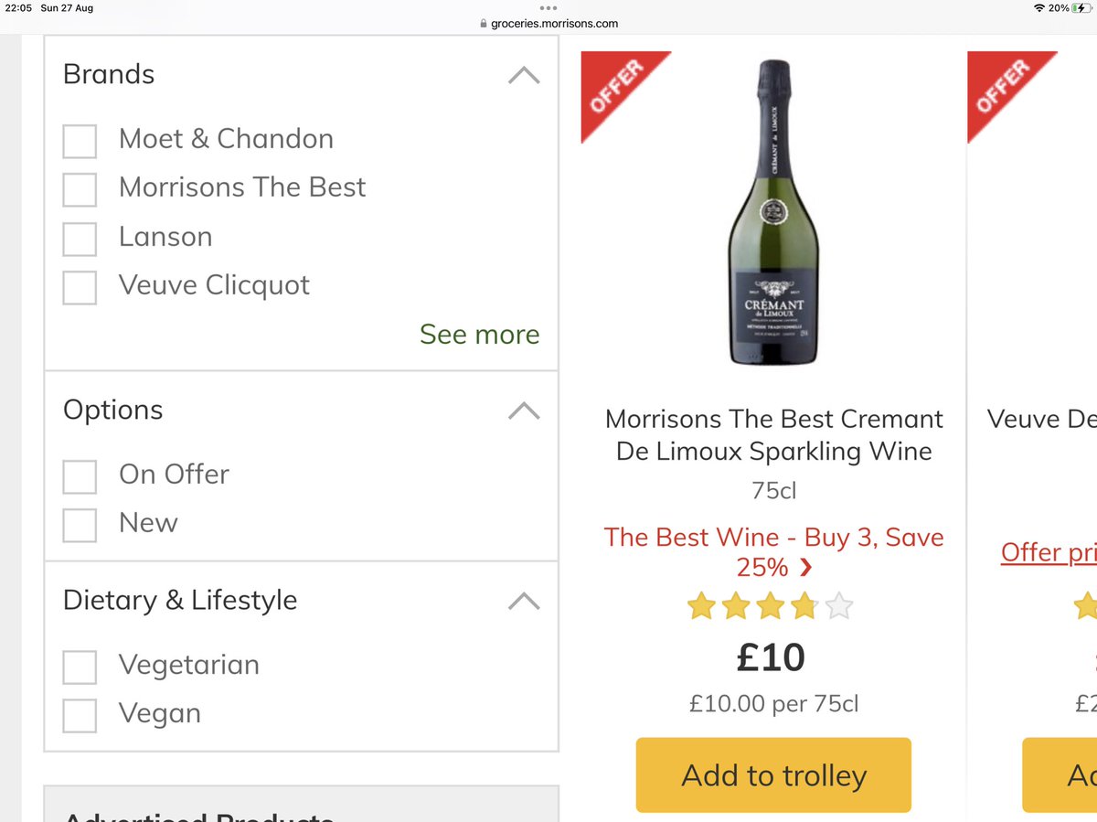 GodleySg's tweet photo. @Morrisons Any idea why Morrisons Worthing are selling this at £12.50? Makes 25% off seem pointless!!! Please explain. https://t.co/tHY0MOxHqI