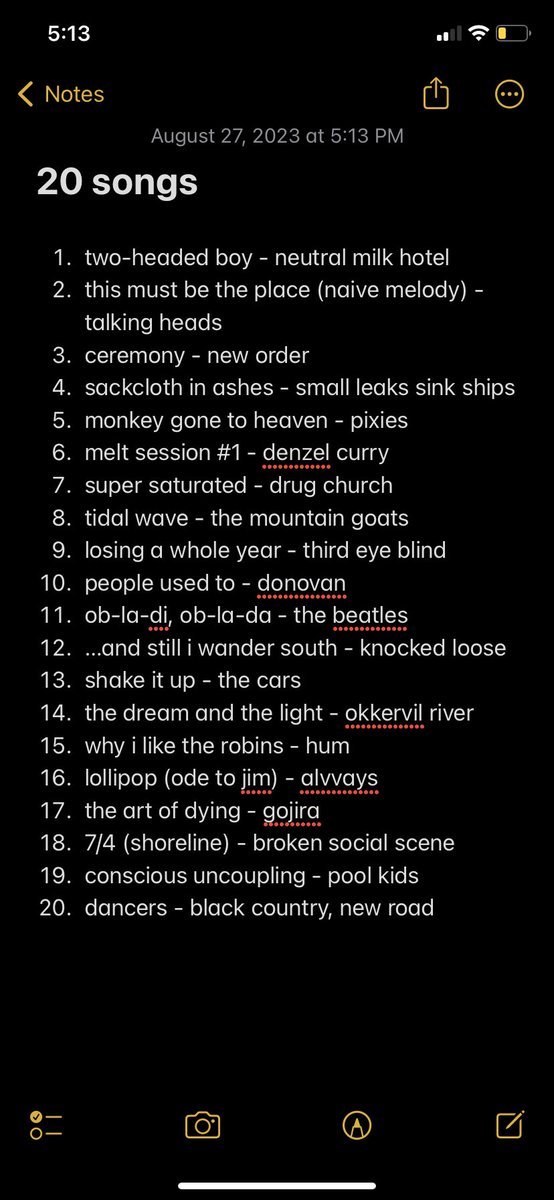 TheEricBenson's tweet photo. 20 of your favorite songs, only one song from each artist. https://t.co/VqzyIZMspc