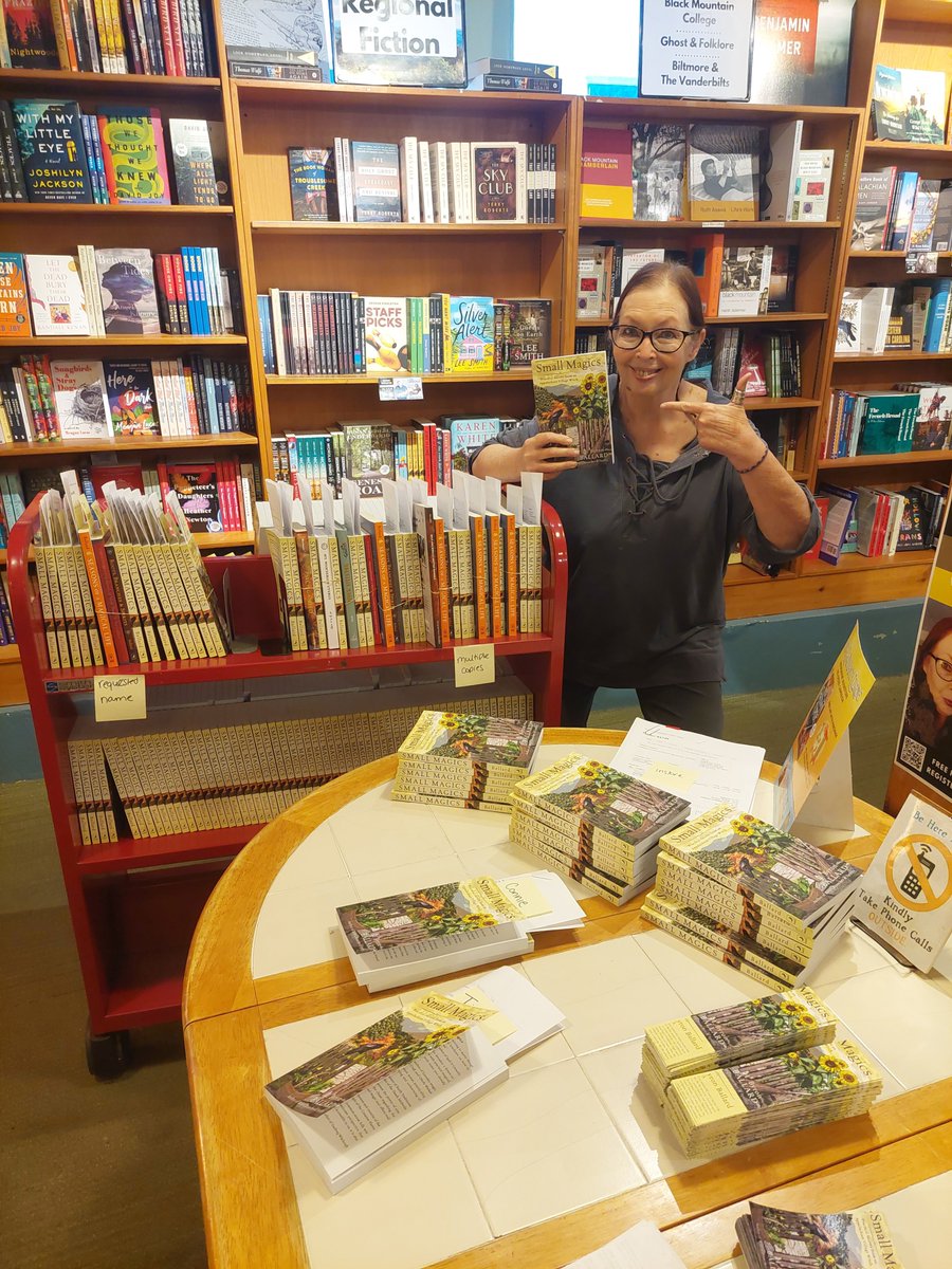 ByronBallard's tweet photo. Signed literally hundreds of pre-orders of Small Magics today at @Malaprops! It was great fun to spend time at this great bookstore!  @LlewellynBooks  #SmallMagics https://t.co/KdZ79VzZ2Y