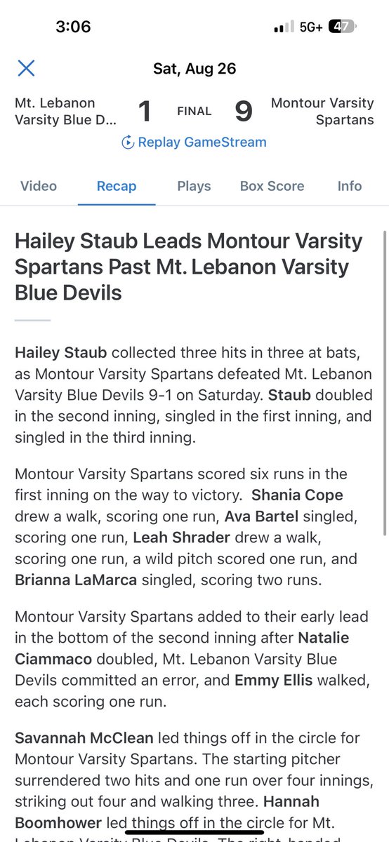 hailey_staub's tweet photo. Here’s some highlights from this weekends fall ball tournament!!

Our GameChanger was cutting in and out, but here are some highlights we were able to get! https://t.co/RRjCmgFn0Q