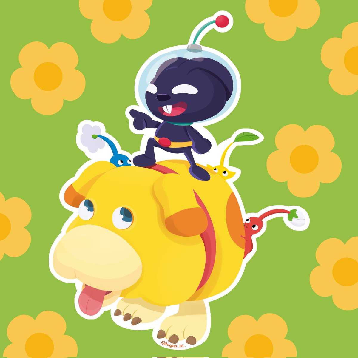 legas_pi_'s tweet photo. Banī como miembro de la brigada de rescate de Pikmin! 🌱
Mi arte del #stickerattack de @Dessignare para el @Pixelatl
Para mi los videojuegos son un medio hermoso con los que podemos contar historias y experiencias de muchísimas maneras 🧡 https://t.co/Y9vLpEjLRC