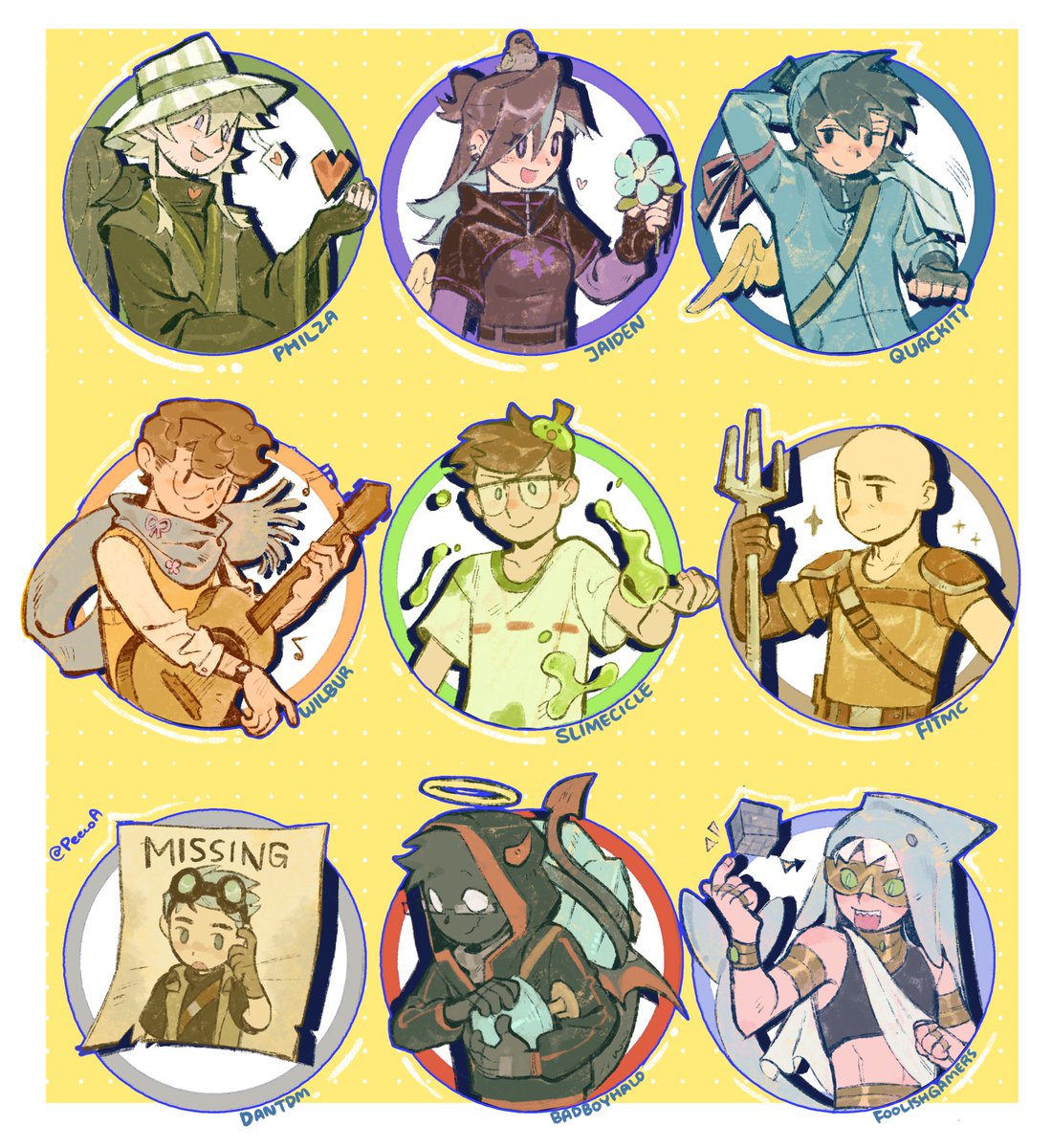 PeecoA's tweet photo. Drawing the QSMP wiki icons ✍️‼️
#qsmpfanaft https://t.co/Rx6Ybyi4ur