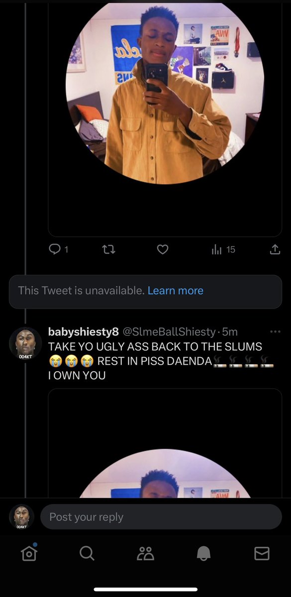 SlmeBallShiesty's tweet photo. GOT THIS BITCH DELETING TWEETS NOW😭😭😭😭 HE KNOWS HIS OWNER ❕💀❕ AHHH HAAAA TAKE YO UGLY ASS BACK TO THE SLUMS OF MUMBAI CURRY BOY⚰️🚬⚰️🚬⚰️🚬 DAENDA 6FT UNDER⚰️🪦🪦🪦🪦 @Yourmadsl I OWN YOU❕❕ https://t.co/VgFetQGRi7