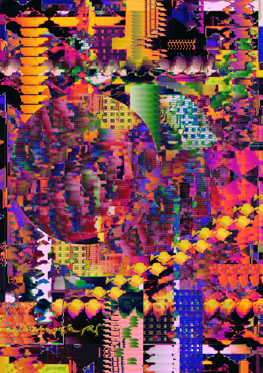 JLinquiman's tweet image. - " Glitch Revolution "    
- " GR 57 " --- 2480x3508 px ---    
- 1/1 for 7 usdtz - @objktcom
- Link Below 👇 - #tezos