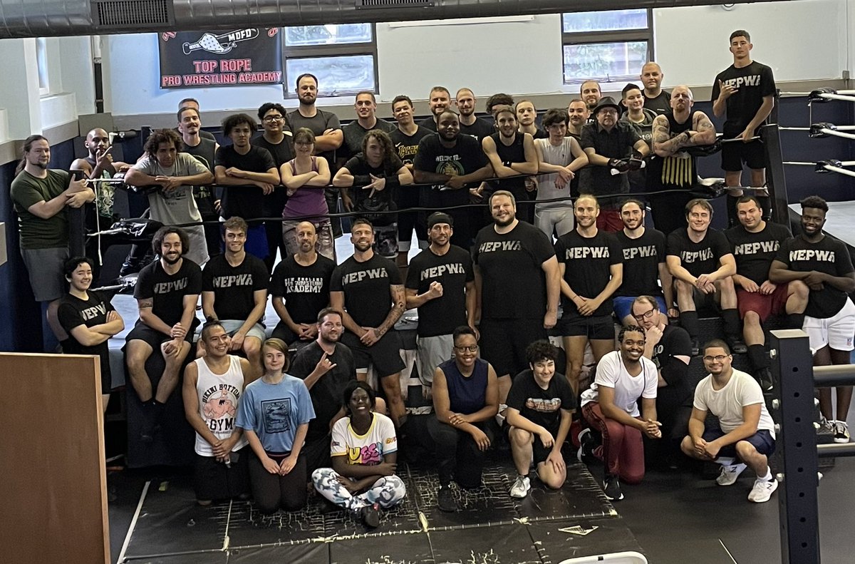 neprowrestling's tweet photo. 40 students partook in our summer fantasy camp today. This was the most successful fantasy camp in the history of NEPWA. Congrats to all the students for their hard work and enthusiasm. We are proud to announce 10 new students from this camp enrolled in our world class program. https://t.co/SbirenzK00