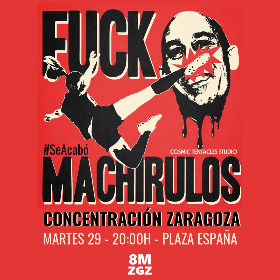 ❗📢Difunde y acude
Martes 29 de agosto
20h Plaza de España 
Zaragoza

No solo es fútbol. El patriarcado se cae y está rabioso.

Gracias a Jenni y a la Selección por el triunfo en el campo y la batalla por todas.

¡Con vosotras!

#ContigoJenni
#SeAcabó #feministas #Imparables8M