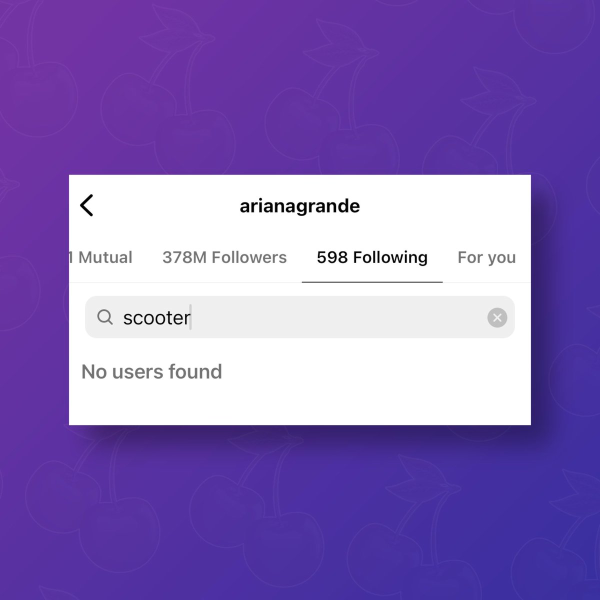 Ariana Grande has unfollowed Scooter Braun on Instagram following reports that she parted ways with him.