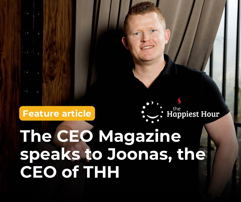 HappiestHour_WA's tweet photo. @TheCEOMagazineG speaks to Joonas, the CEO of The Happiest Hour, about how THH is helping Australians rediscover #hospitality venues.

🔗 https://t.co/9zwPREHroR https://t.co/tY9TS4fCSC