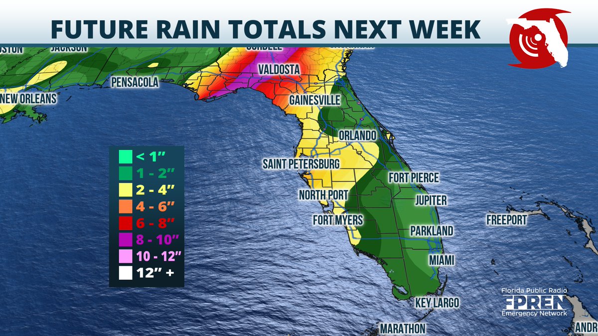 Latest NHC forecast for #Idalia has landfall on Wednesday as a Category 2 hurricane somewhere along the FL Gulf Coast. Hurricane, TS &amp; Storm Surge Watches are now posted. Highest impacts currently expected across Big Bend Coast but residents outside the cone also need to prepare.