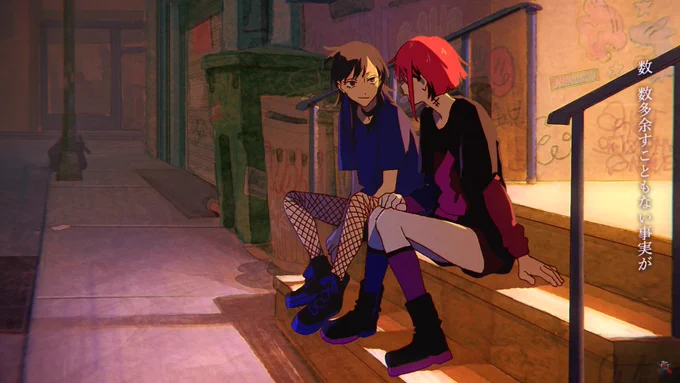 Amazing music from Eve as always. I love the chorus and the lyrics so much. Also, the MV being directed by Ligton to play along with the song was one of the nicest things today I didn't know I needed.(Loving the character designs too- I want to draw them ) 