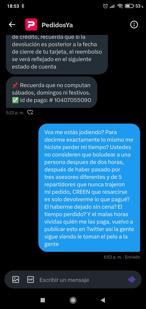 MARTINALMIRONOK's tweet photo. @pedidosya Son de terror!!! Te siguen llenando de halagos pero no saben resarcir a los clientes por la PÉSIMA ATENCIÓN https://t.co/QGztBdHlMs