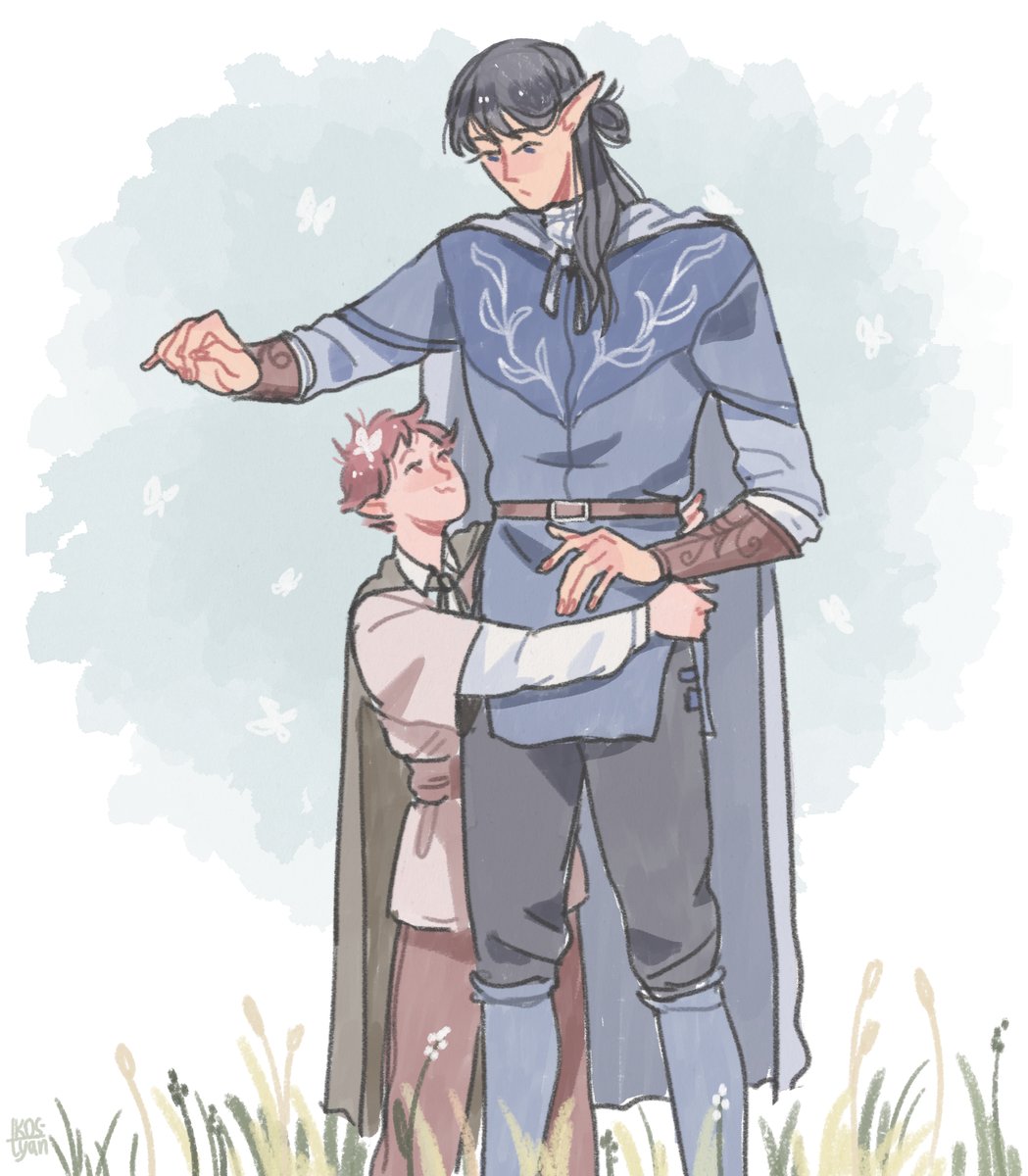 i wanted to chill and doodle smth very light, so here's a sketch for LOTR au

#Haikyuu #kagehina