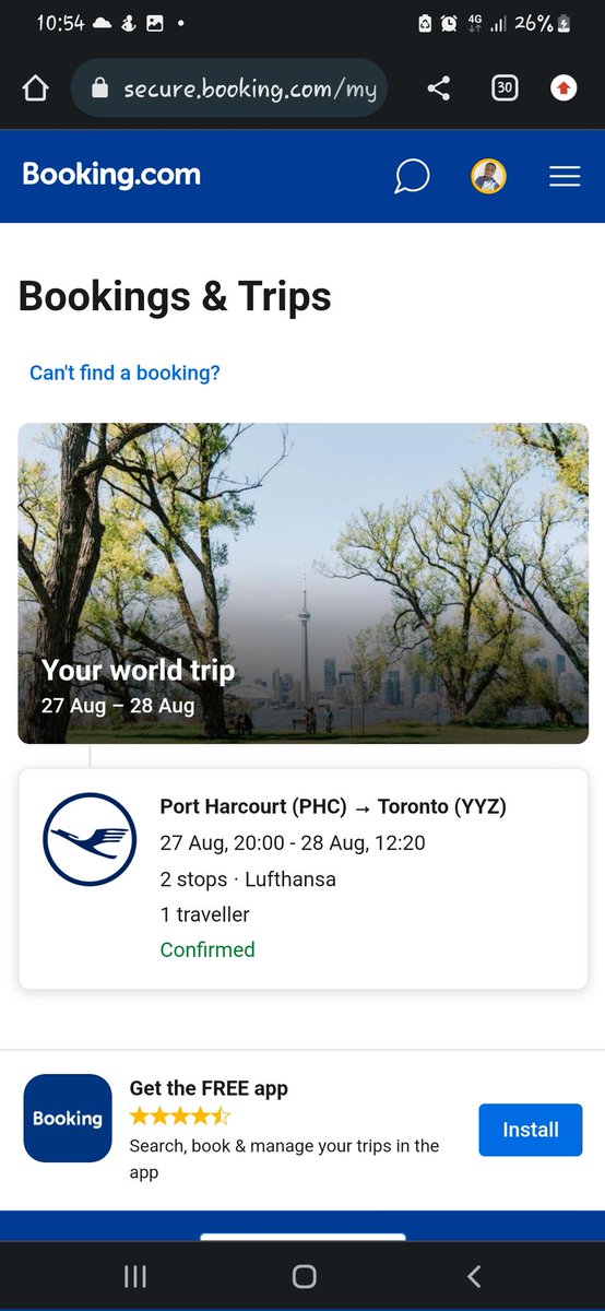 Ezena1's tweet photo. @rilwan_ola01 @atiku @lufthansa On my app, it is still showing that my trip is confirmed while it was already cancelled without any prior information https://t.co/hhDvTZLYaq