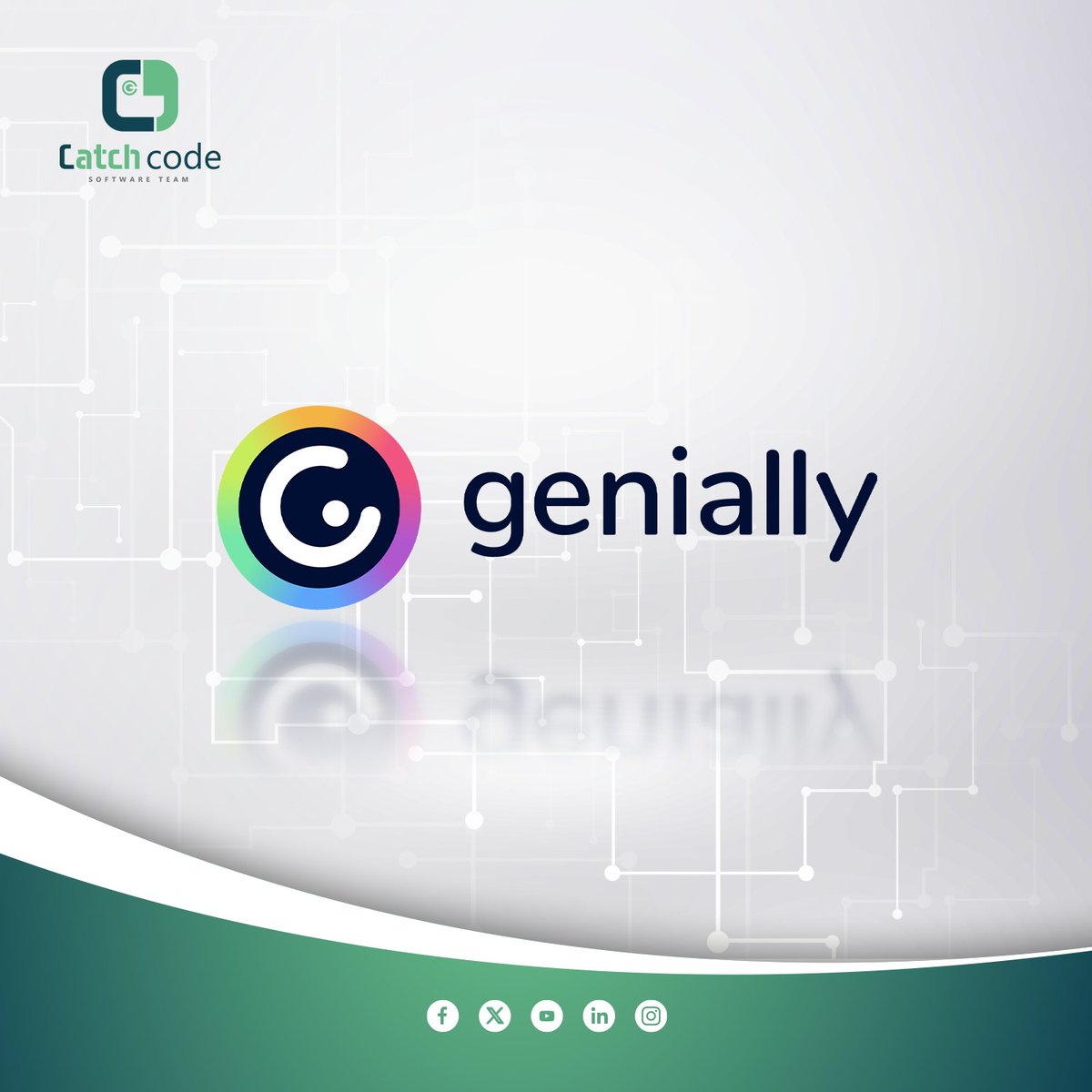 CatchCodeTech's tweet photo. Genially is a user-friendly website that allows you to create any kind of presentation. 😉 It provides you with tools and ready-made templates where you can add audio, images, videos, and interactive elements.🤩
#catchcode 
#code_your_way_to_the_top https://t.co/1kW0GbMjz1