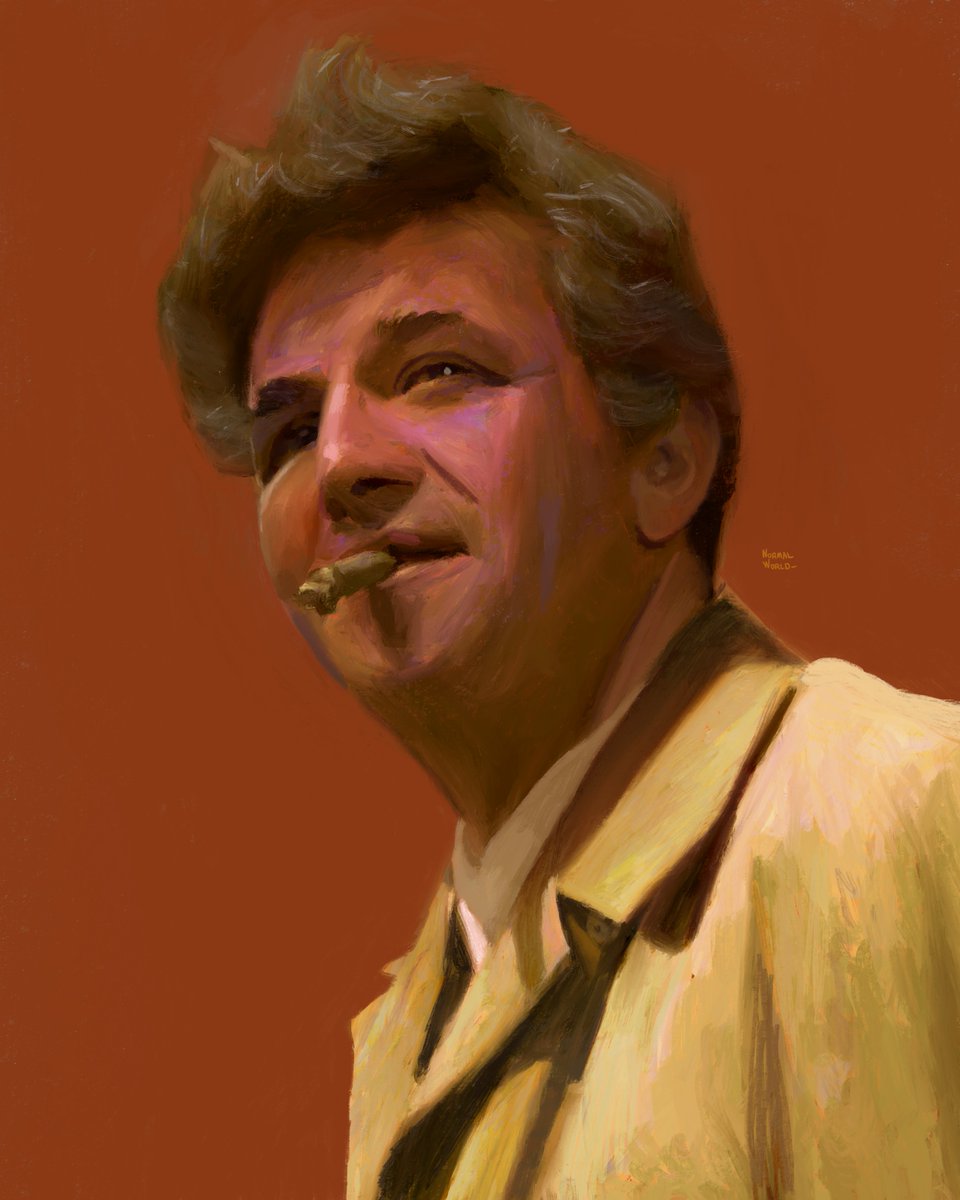 'Columbo' #art #artwork #painting #portrait #illustration #Columbo #PeterFalk