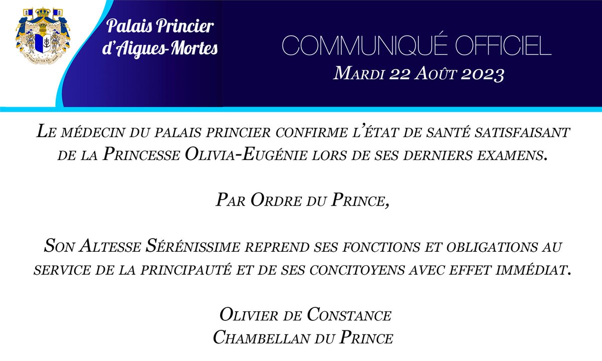 [FR] Retour de la Princesse Oliva-Eugénie #Micronation