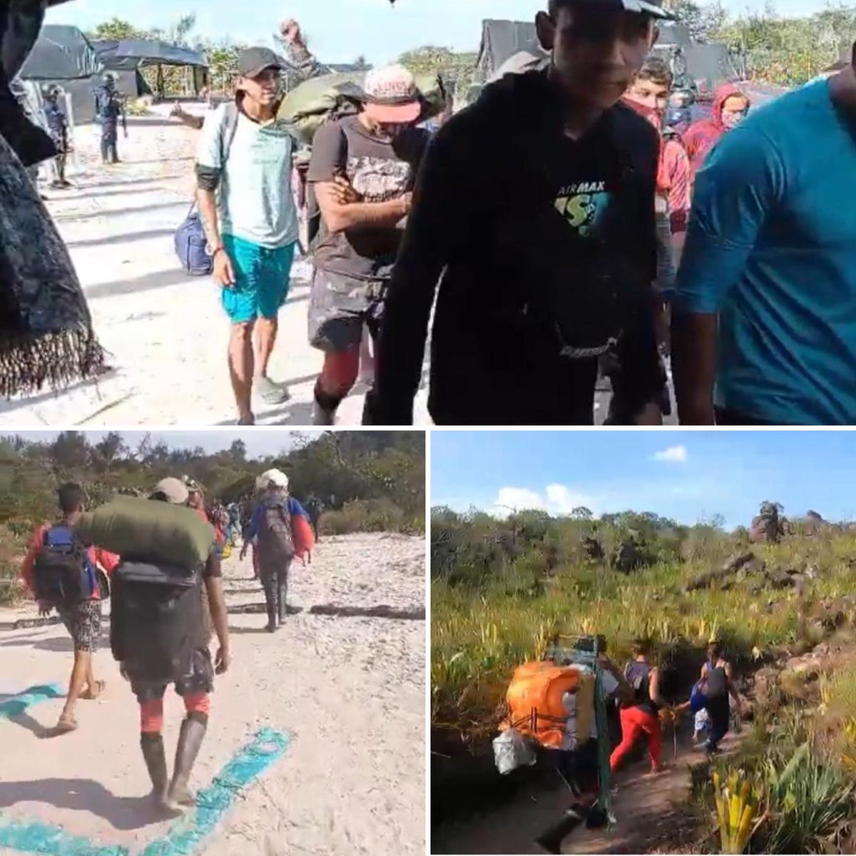 🔁RT || GJ. <a href="/dhernandezlarez/">GJ. Domingo Hernández Lárez</a>: #FANB y OSC permanecen custodiando la evacuación de la cima del Cerro Yapacana “La muela” desde los 1.345 metros de altura, descendiendo hasta la ruta de evacuación segura Carida  - Puerto Ayacucho ! 

No hay opción, se evacua o se evacua ! Toda