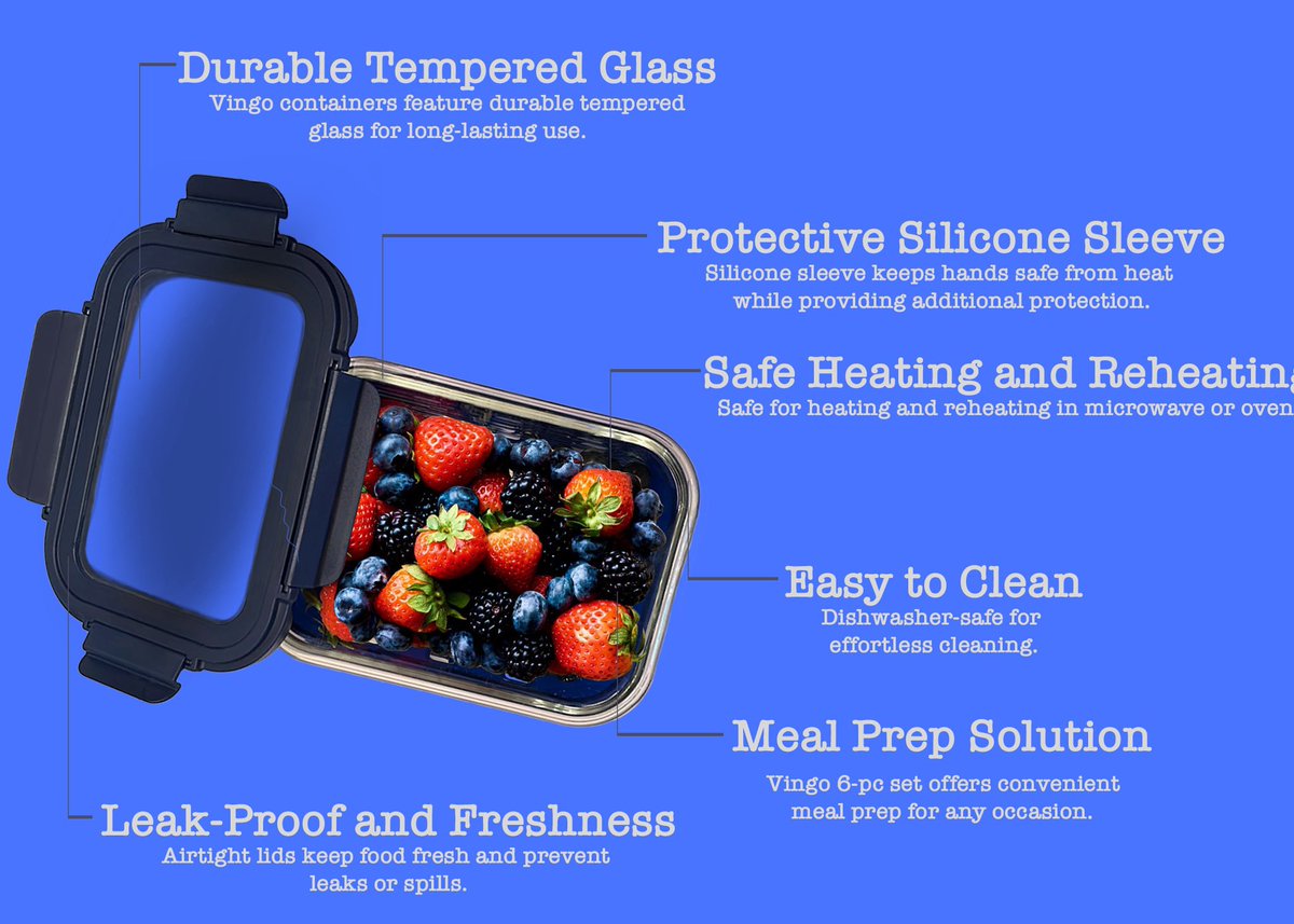 BobluPlatform's tweet photo. 🌟Revolutionize your kitchen with #VingoMart's Glass Food Storage Container!🌿

Experience the latest in #foodstorage and #ecofriendly solutions for a more sustainable lifestyle💙

💬 Send us a DM for more options.
📲 Shop now on VingoMart's #Amazon Store:
https://t.co/9GKTgI4QrR https://t.co/7d6NOBMNFB