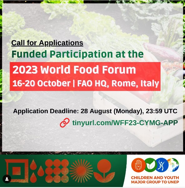 opportunitiesfy's tweet photo. 🌍 Apply for a funded opportunity at the @WFP World Food Forum Flagship Event in Rome, Italy from Oct 16-20, 2023. Seeking youth passionate about Agrifood Systems &amp; UNEA process. Apply by Aug 28, 23:59 UTC. Details: https://t.co/vFEbAaWLHj 

#Youth #Agrifood #WorldFoodForum #UNEA https://t.co/BAKK0tTlu4