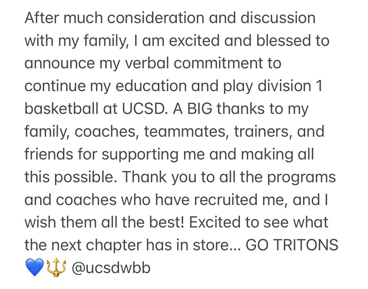 Nicolette (Nicki) Polocheck (@npolocheck) on Twitter photo Excited to see what the next chapter has in store… GO TRITONS💙🔱 <a href="/ucsdwbb/">UC San Diego WBB</a>
<a href="/TeamSpazHoops/">THS - Team Spaz</a> <a href="/77024Basketball/">Memorial Basketball</a> Excited to see what the next chapter has in store… GO TRITONS💙🔱 <a href="/ucsdwbb/">UC San Diego WBB</a>
<a href="/TeamSpazHoops/">THS - Team Spaz</a> <a href="/77024Basketball/">Memorial Basketball</a>