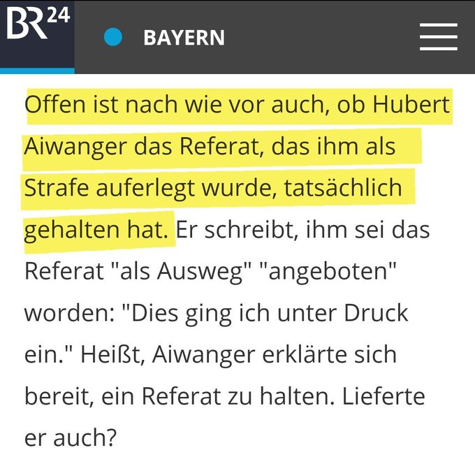 Falls nicht, hat #Aiwanger dies umgehend nachzuholen!
