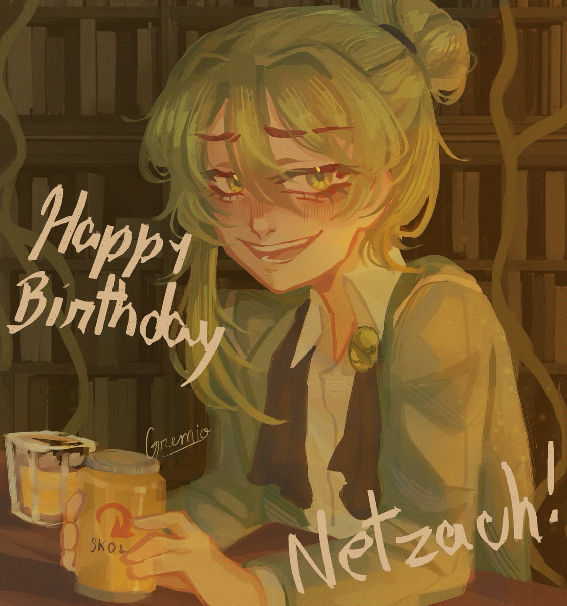 #Library_of_Ruina #HappyNetzachDay2023 

Happy birthday to the best drunk bitch in Projectmoon 🌿