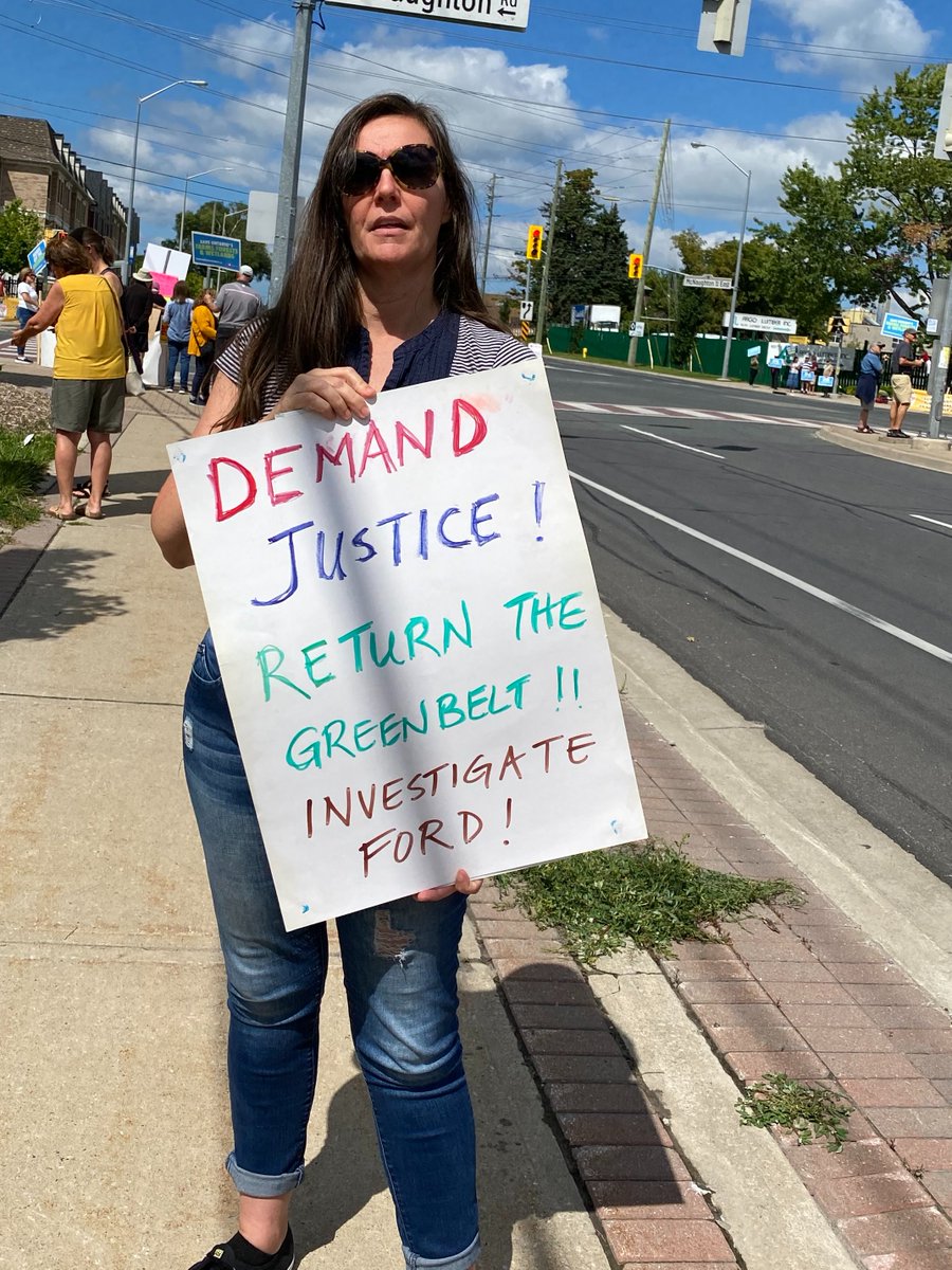 Gasp4Change's tweet photo. DEMAND JUSTICE!

Return the Greenbelt!!

INVESTIGATE FORD!

#HandsOffTheGreenbelt rally in #Vaughan 
#Onpoli #Ontario https://t.co/oMXDADNIPH
