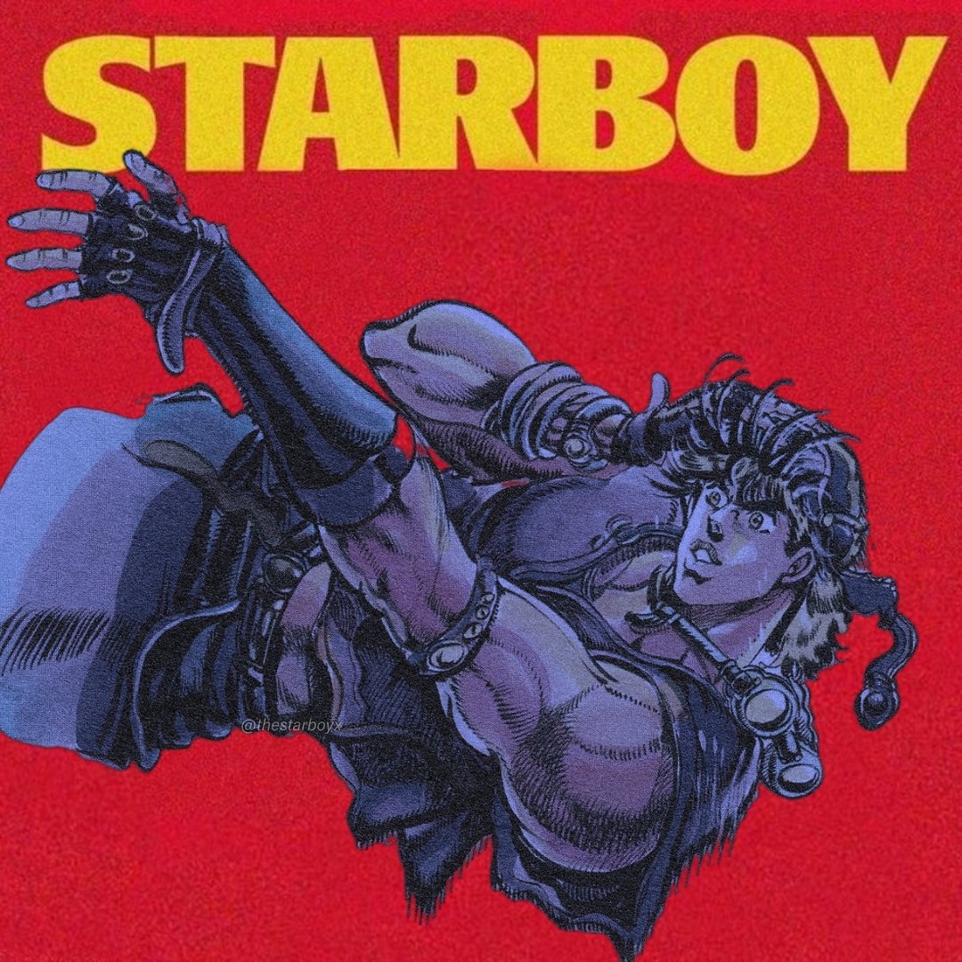 thejojofiend's tweet photo. Joestars as The Weeknd's ( STARBOY ) https://t.co/Gf8RsqIL7T