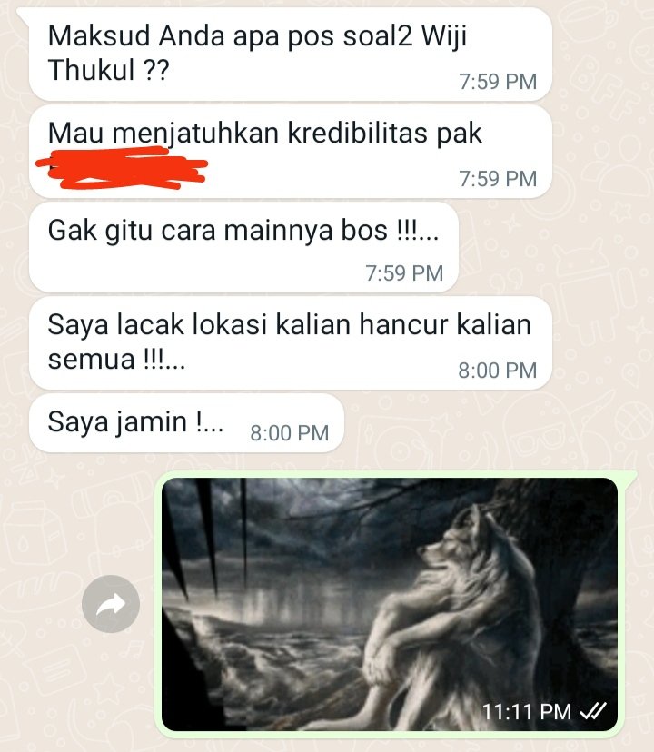 narkosun's tweet photo. Waduh..duh... Akun @neohistoria_id posting tentang sejarah Wiji Thukul diancam-ancam seperti ini.

"Saya lacak lokasi kalian, hancur kalian semua". 

Ngeriii... https://t.co/gPOyCLqULo