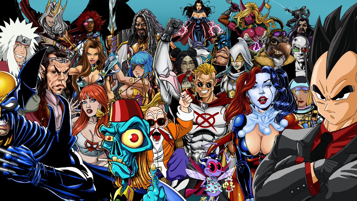 CarlosLpezG's tweet photo. Portada que hice con algunos de mis trabajos, Espero que os guste! 
#ilustration #art #comic #manga #anime #DragonBall #Wolverine #naruto #HarleyQuinn https://t.co/rGkDUecQoD