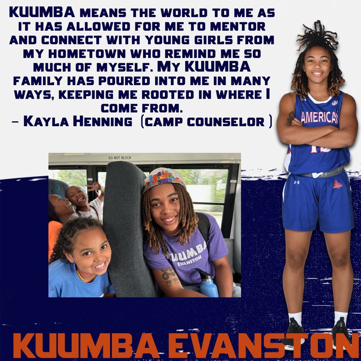 Good Luck this season <a href="/Kaylahenning24/">Kay</a> . Kuumba is grateful for the impact you had on our first ever Camp Kuumba girls camp!