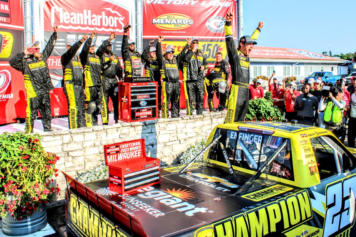 Track Enterprises Events At The Milwaukee Mile (@mkemilenascar) on Twitter photo Congrats to today's winners ๐๐
<a href="/ARCA_Racing/">ARCA Menards Series</a> <a href="/sprecherbrewery/">Sprecher Brewery</a> 150 - <a href="/WilliamSawalich/">William Sawalich</a>
<a href="/NASCAR_Trucks/">NASCAR CRAFTSMAN Trucks</a> <a href="/CleanHarbors/">Clean Harbors Inc.</a> 175 - <a href="/GrantEnfinger/">Grant Enfinger</a> Congrats to today's winners ๐๐
<a href="/ARCA_Racing/">ARCA Menards Series</a> <a href="/sprecherbrewery/">Sprecher Brewery</a> 150 - <a href="/WilliamSawalich/">William Sawalich</a>
<a href="/NASCAR_Trucks/">NASCAR CRAFTSMAN Trucks</a> <a href="/CleanHarbors/">Clean Harbors Inc.</a> 175 - <a href="/GrantEnfinger/">Grant Enfinger</a>